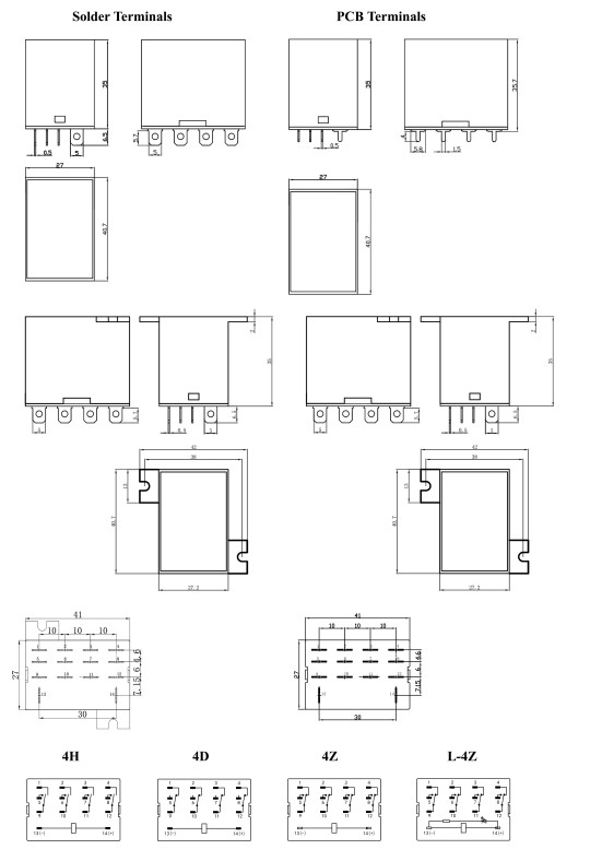 مرحل صغير بملف واحد 15A للأغراض العامة